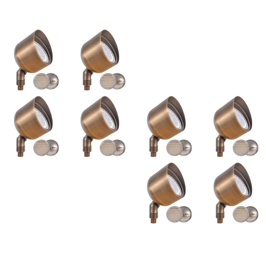 SPB07 Brass PAR36 12V Outdoor Flood Light Low Voltage LED Landscape Lighting 10W 3000K Bulb