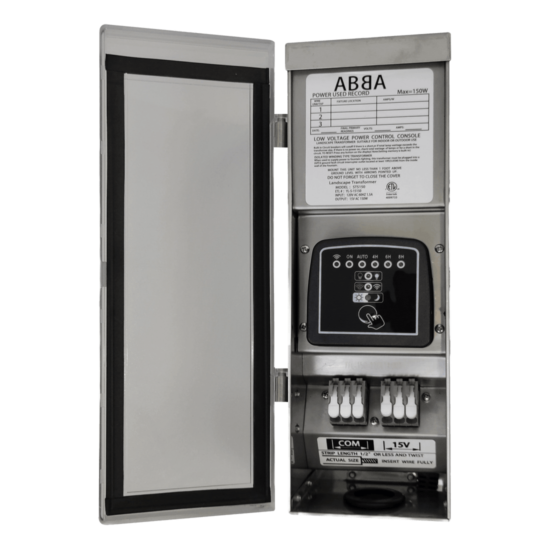STS150 150W Digital 15V Low Voltage Transformer with Photocell &amp; Timer IP65