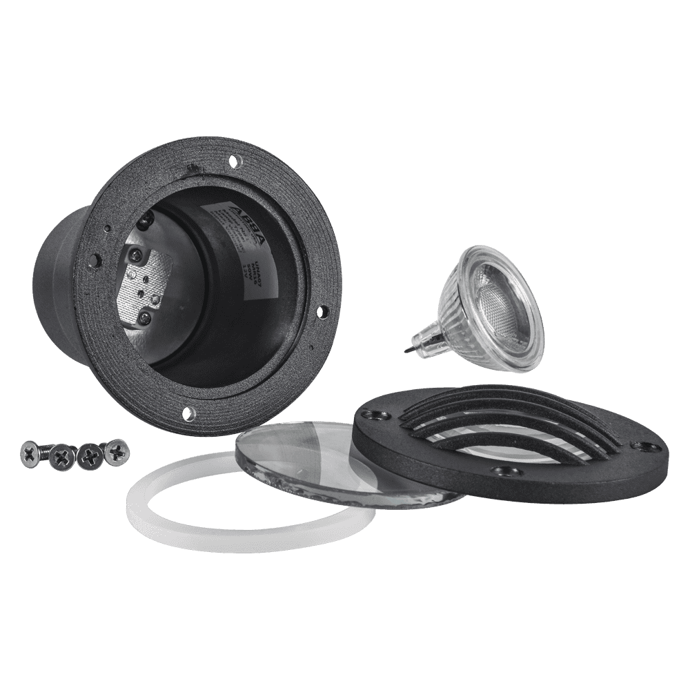 UNA06 Cast Aluminum Low Voltage Round Grill LED In-ground Well Light IP65 Waterproof