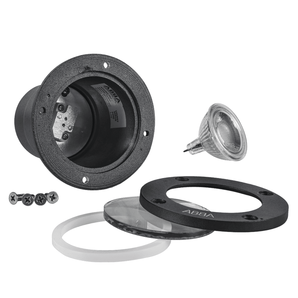 UNA07 Cast Aluminum Low Voltage Round LED In-ground Well Light IP65 Waterproof