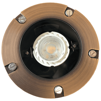 UNB04 Cast Brass Low Voltage Round LED In-Ground Well Light IP65 Waterproof