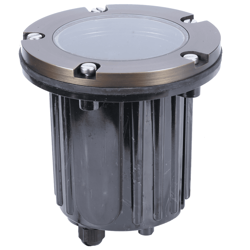 UNB04 Cast Brass Low Voltage Round LED In-Ground Well Light IP65 Waterproof