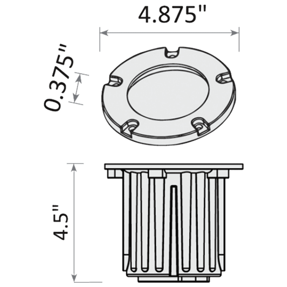 UNB04 Cast Brass Low Voltage Round LED In-Ground Well Light IP65 Waterproof
