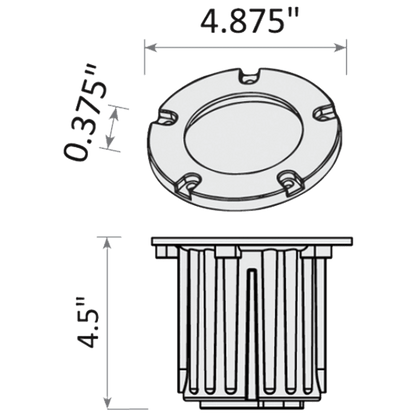 UNB04 Cast Brass Low Voltage Round LED In-Ground Well Light IP65 Waterproof