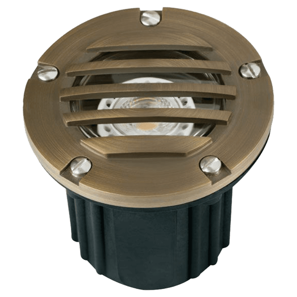 UNB06 Cast Brass Low Voltage Round Grill LED In-Ground Well Light IP65 Waterproof