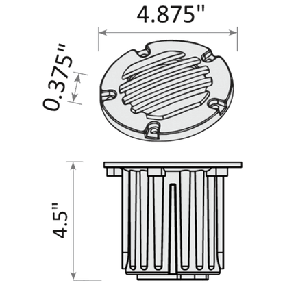 UNB06 Cast Brass Low Voltage Round Grill LED In-Ground Well Light IP65 Waterproof