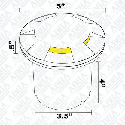 UNB07 Cast Brass Low Voltage Round Multi-Directional LED In-ground Well Light IP65 Waterproof