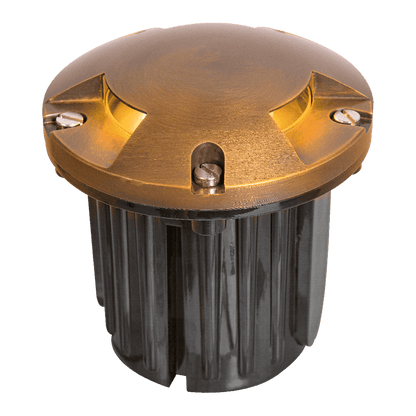 UNB11 Cast Brass Round Tri-Directional Low Voltage LED In-ground Light