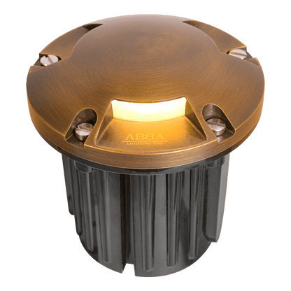 UNB11 Cast Brass Round Tri-Directional Low Voltage LED In-ground Light